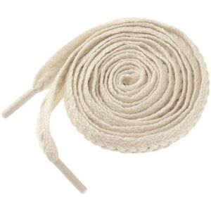 1 Pair Wide Fat Contrast Color Braided Twist Weave Shoelaces Beige